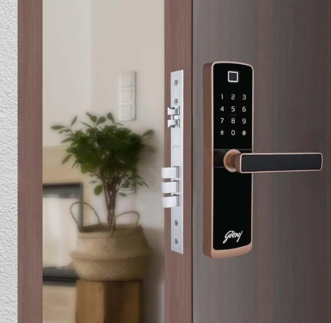 Godrej digital door lock with keypad and handle
